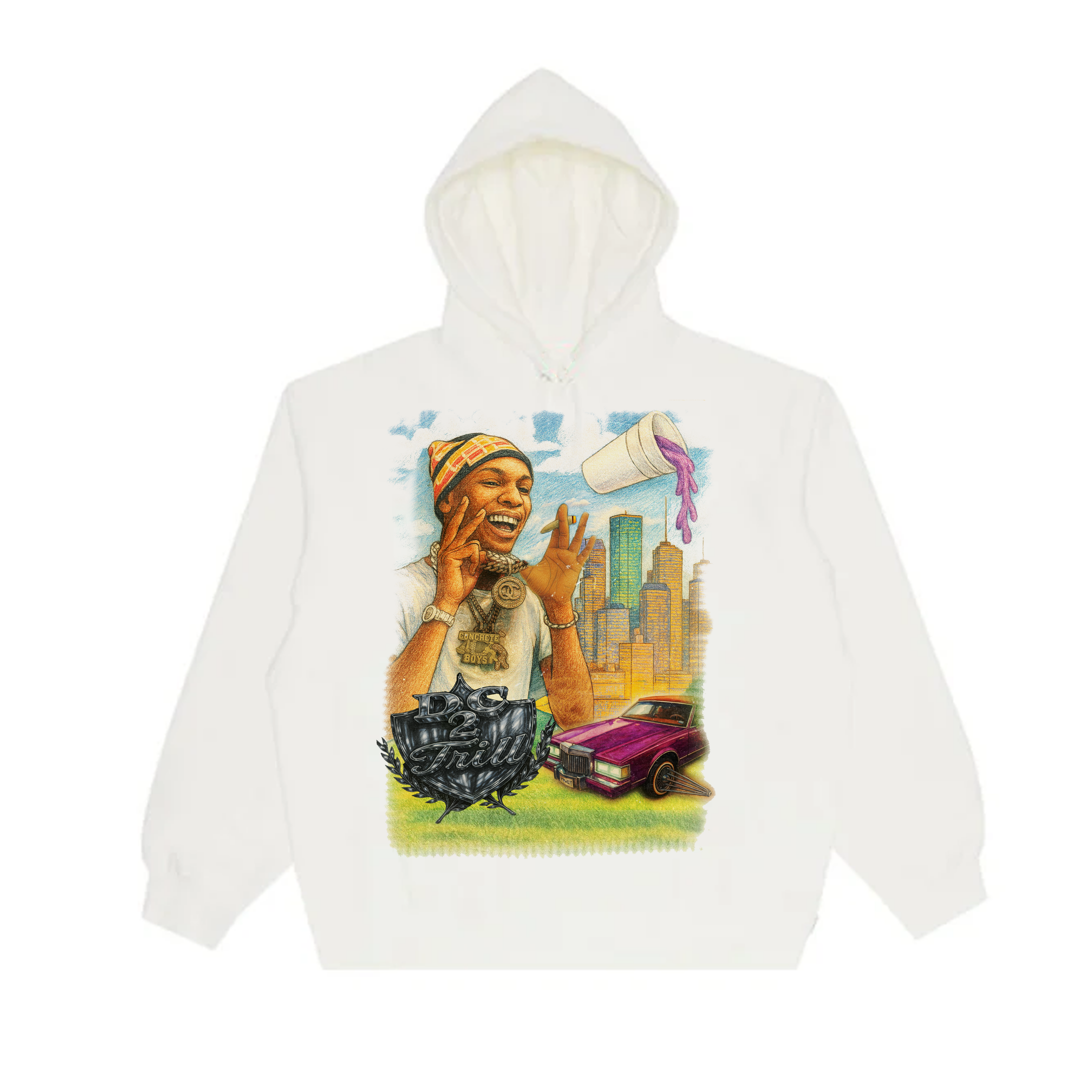DC2Trill Hoodie (White)