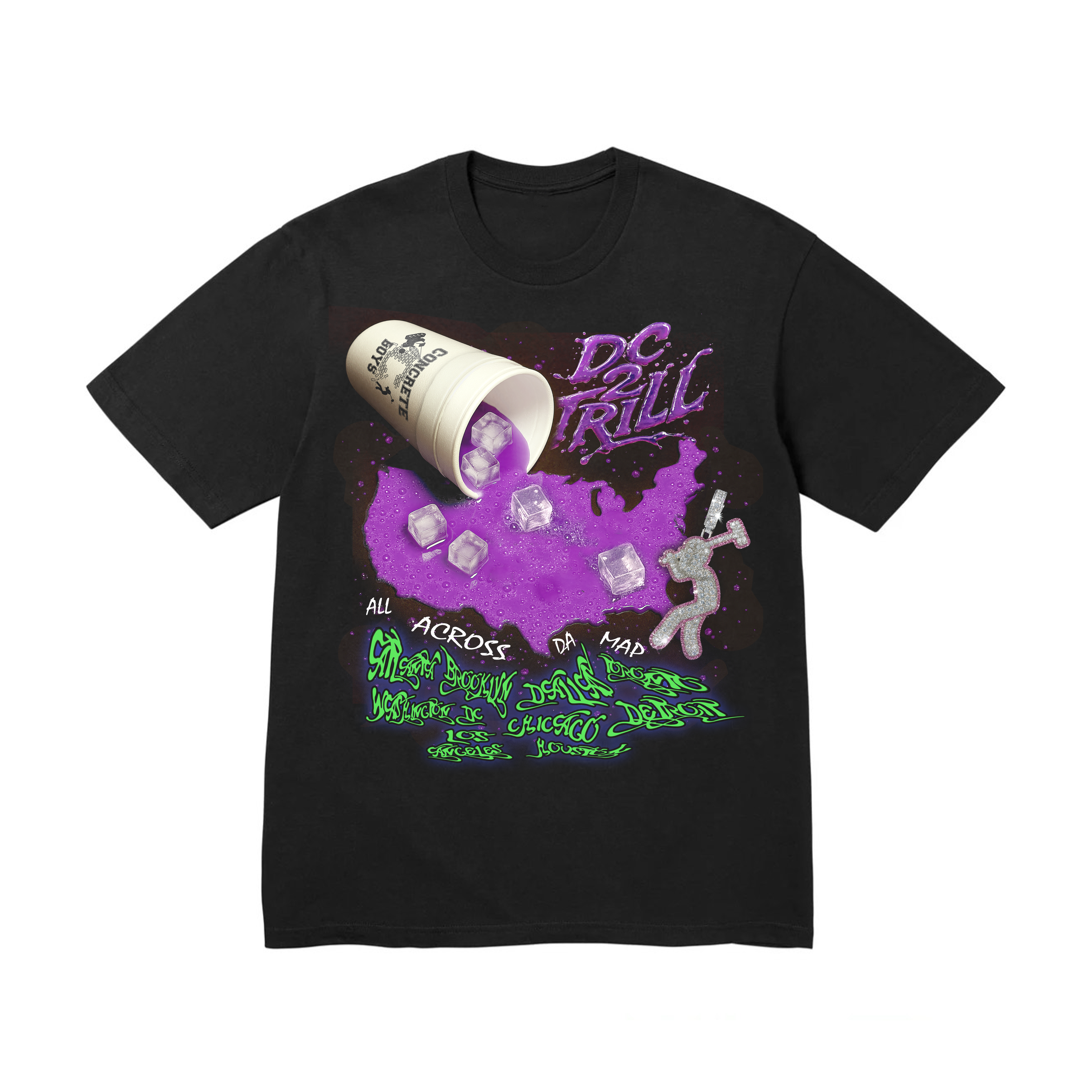Across Da Map T-Shirt (Black)